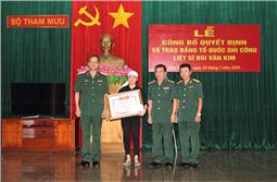  Các đơn vị công bố quyết định và trao Bằng “Tổ quốc ghi công” 